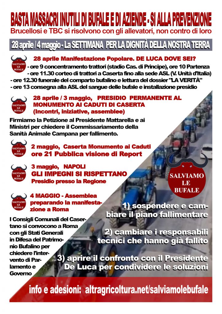 Volantino settimana di mobilitazione straordinaria a Caserta (28 aprile-4 maggio)