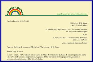 Le lettere ai ministri e gli auguri al nuovo presidente della Commisione Agricoltura della Campania