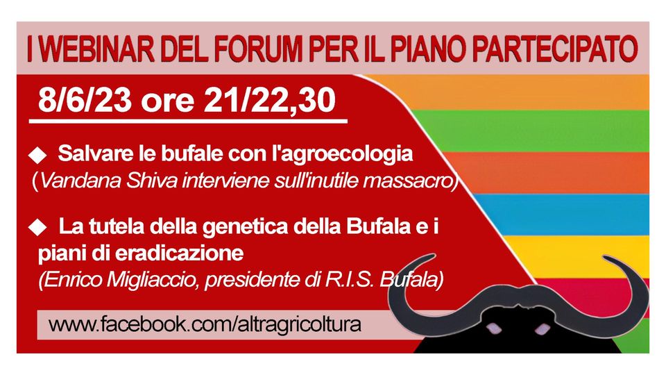 I webinar del Forum. Vandana Shiva ed Enrico Migliaccio webinar_8.6.23_facebook