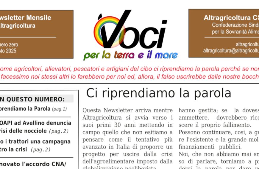 Ci riprendiamo la parola. L’editoriale della…