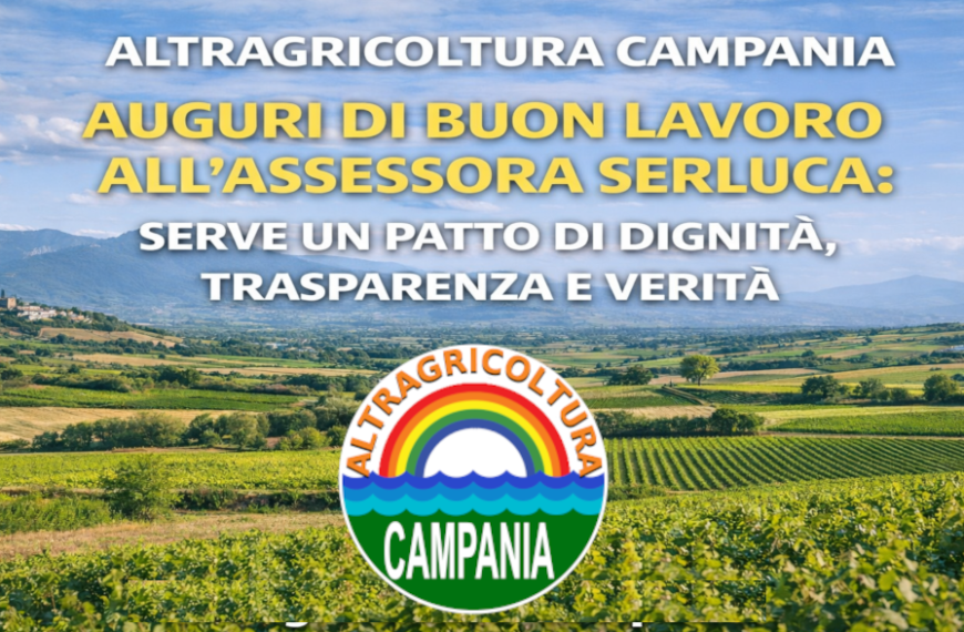 Altragricoltura Campania: auguri di buon lavoro alla Assessora Serluca