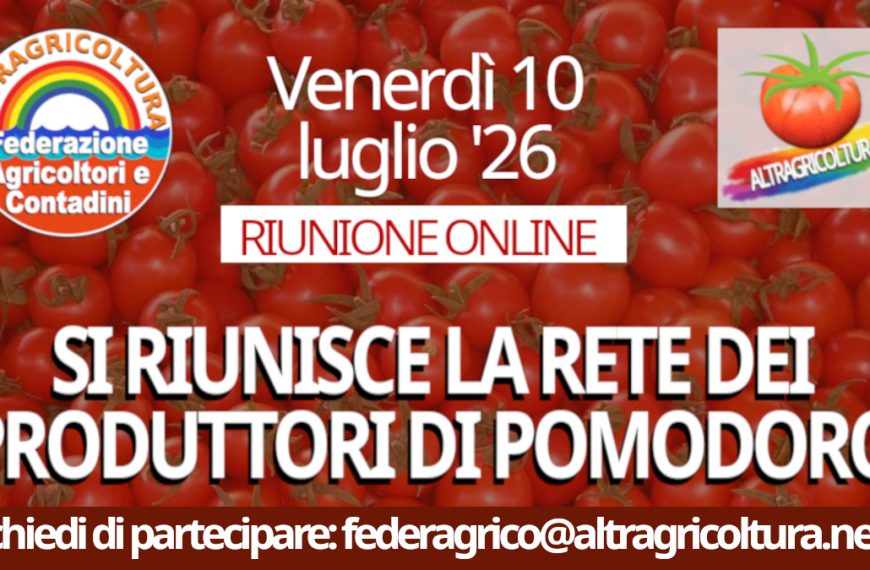 Si riunisce la Rete dei Produttori di Pomodoro di Altragricoltura per valutare le iniziative