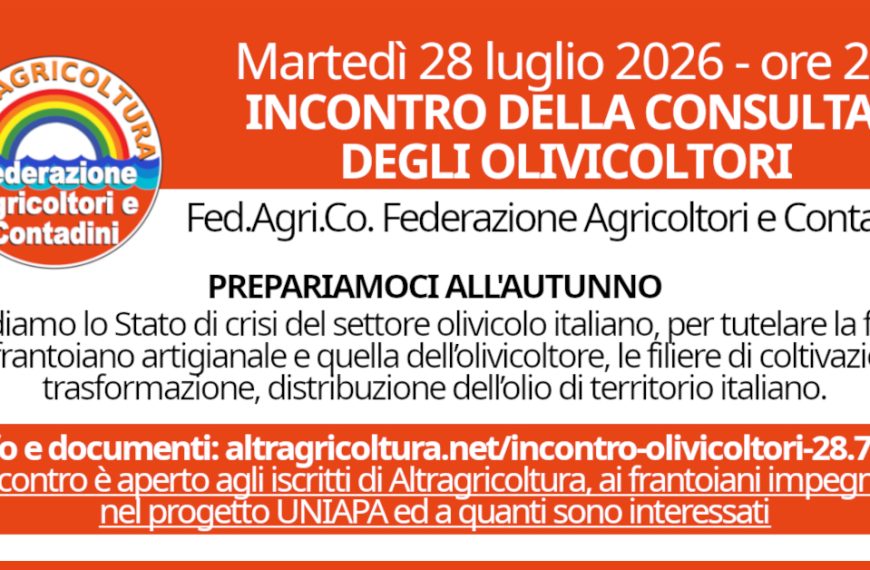 28.7.26 Incontro della Consulta Olivicola&hellip;