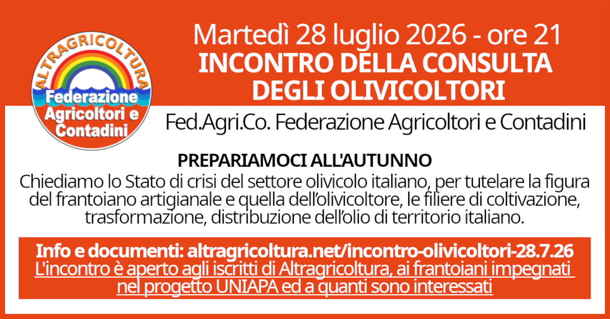 28.7.26 Incontro della Consulta Olivicola della Federazione&hellip;
